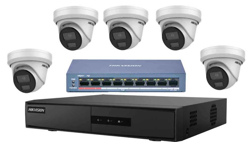 SET DS-7108NI-Q1/M(D) + 5x DS-2CD2326G2-I(2.8mm)(C) + DS-3E0109P-E/(B)